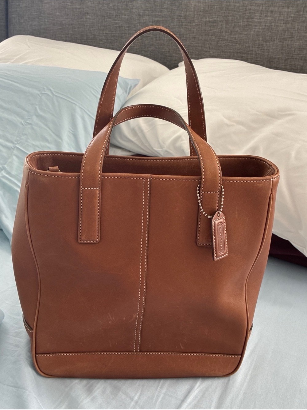 Coach 7787 Tan Leather Interior Patch Tote